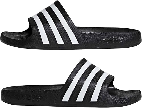 adidas Mixte Adilette Aqua Slides Slipper, Core Black / Cloud White / Core Black, 43 EU - 6