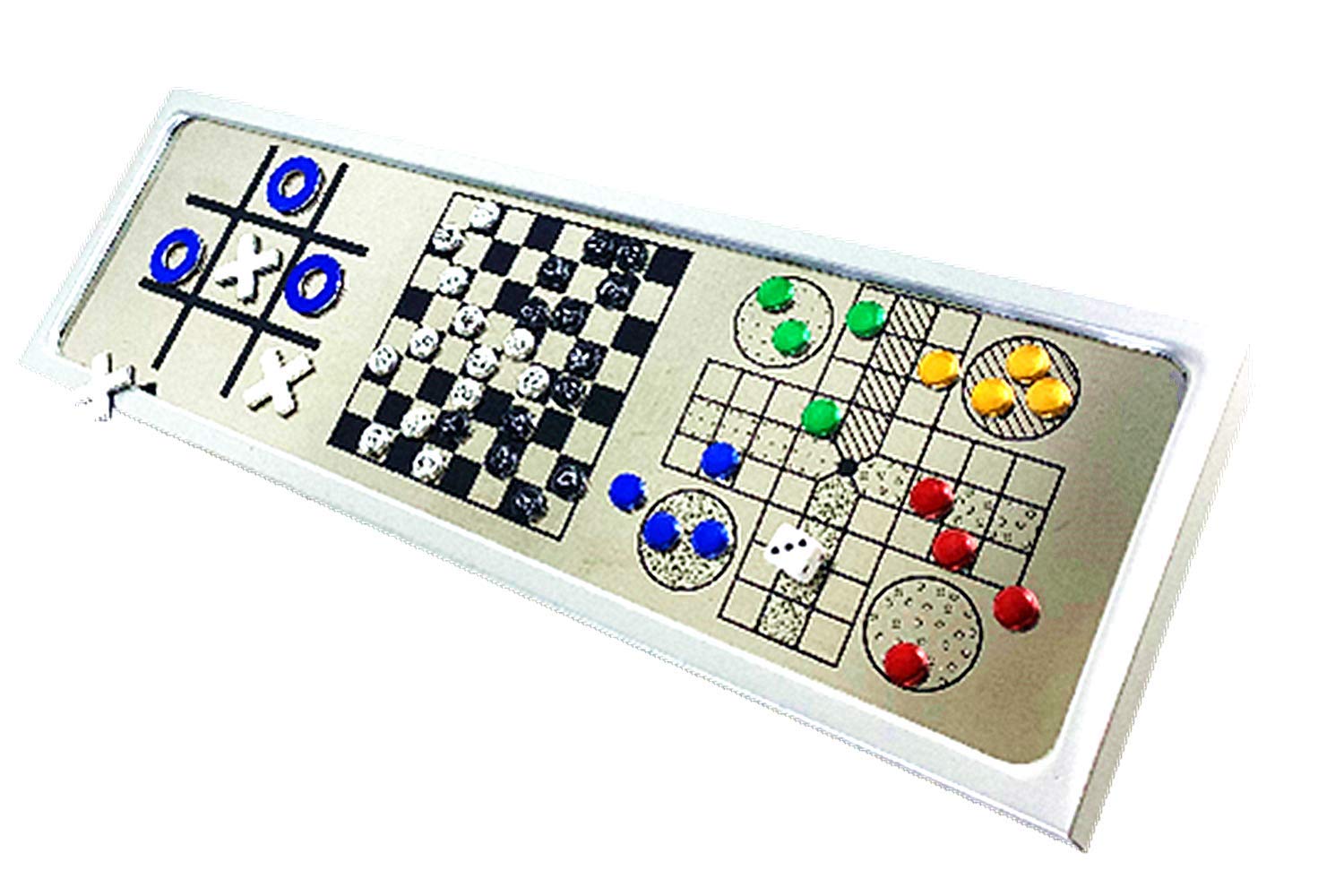 Travel Magnetic Games 3 in 1, Chess, Ludo &TIC-TAC-Toe Combo Set ,by C&H Solutions