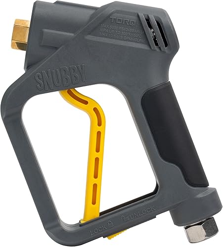 Chemical Guys Snubby Pistola de lavado a presión con accesorio de cañón de espuma, mango corto para hidrolimpiadoras de gas y eléctricas, rociador