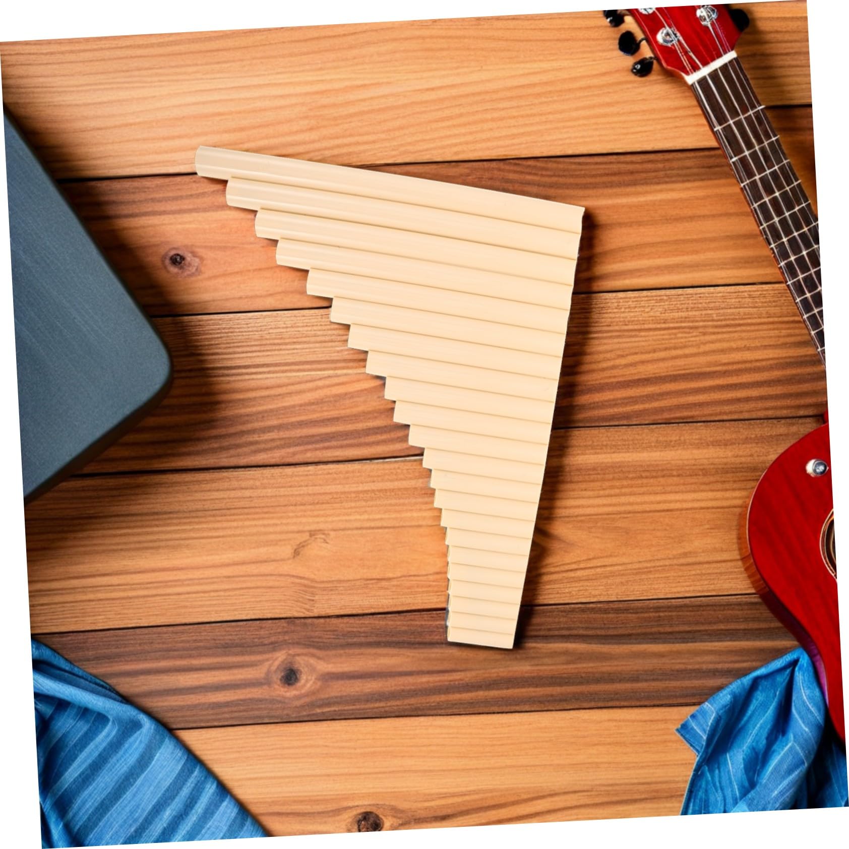 Flauto di Pan Tradizionale Tonalità G 22 Tubi, Beige | Plastica, Esecuzione da Sinistra o Destra, per Concerti Classici e Didattica Musicale