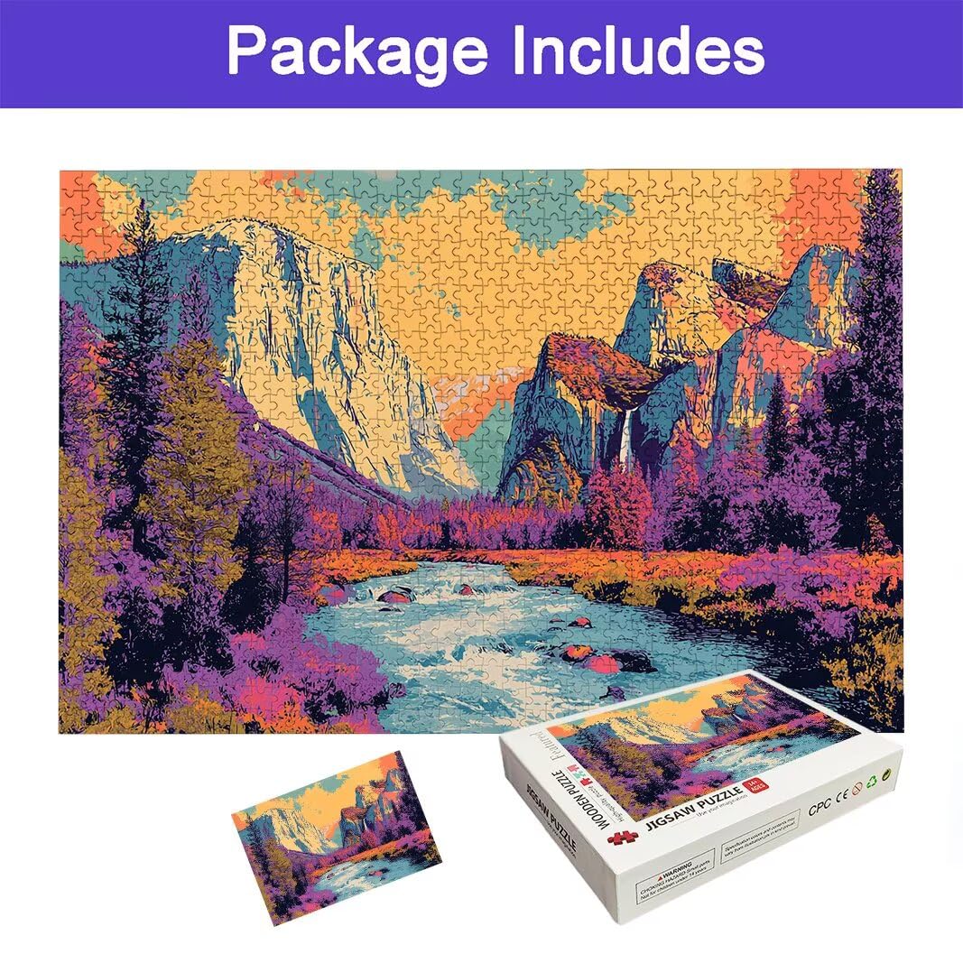 Puzzle 5000 sztuk, puzzle krajobraz z pudełkiem dla dorosłych, 5000 sztuk puzzle dla dorosłych, góra wyzwanie drewniane puzzle do dekoracji domu i ścian, prezent dla kobiet, prezent dla mężczyzn