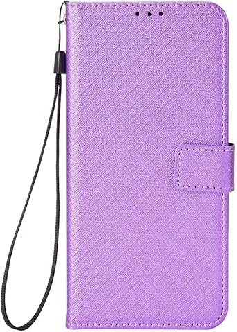 Phone Case for Vivo V40 Lite 5G, Leather Wallet Case for Vivo V40 Lite 5G Non-Slip PU Leather Cover, Flip Folio Book Phone Cover for Vivo V40 Lite 5G Case Purple