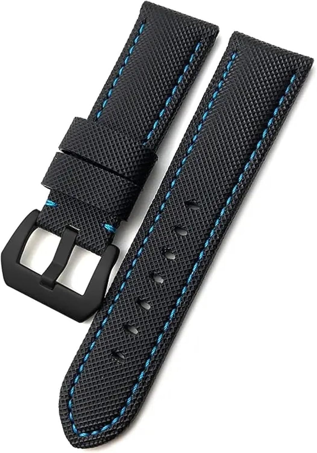 TOPBD Carbon Fiber Calfskin Watchband 24mm 26mm Fit for Panerai LUMINOR Submersible PAM01119 01663 Nylon Watch Strap