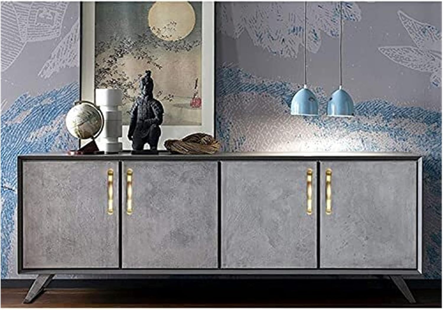 Door Handle Hardware Pure Copper Bow Pulls Cabinet Door Drawer Cabinet Brass Retro Modern Minimalist Cabinet Door Antique Copper Handle,Children's Bedroom Cabinet Door Furniture Hardware Handle ( Size