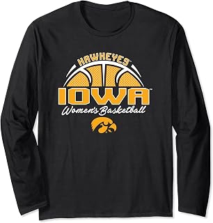 Iowa Hawkeyes Women's Basketball Black Officially Licensed Long Sleeve T-Shirt