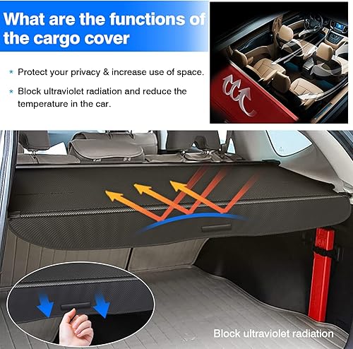 Miniatura 222 de Powerty Cubierta de Carga para Accesorios Kia Sportage 2023-2025 2026, Textura de Lona Cubierta Retráctil para Maletero Trasero de Carga de Equipaje