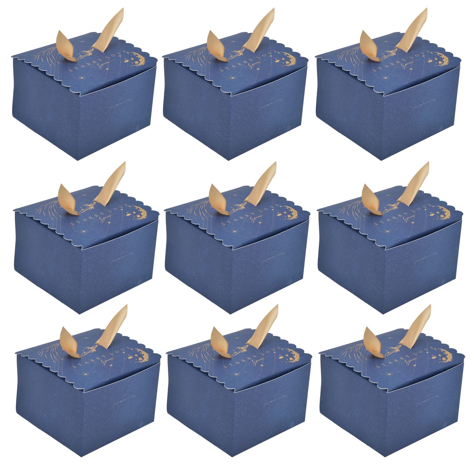 Candy Box, Biscuit Box Innovative Durable Thickened for Party for Wedding(Trumpet Blue Starry Sky Golden Wings Forest Jue Ye)