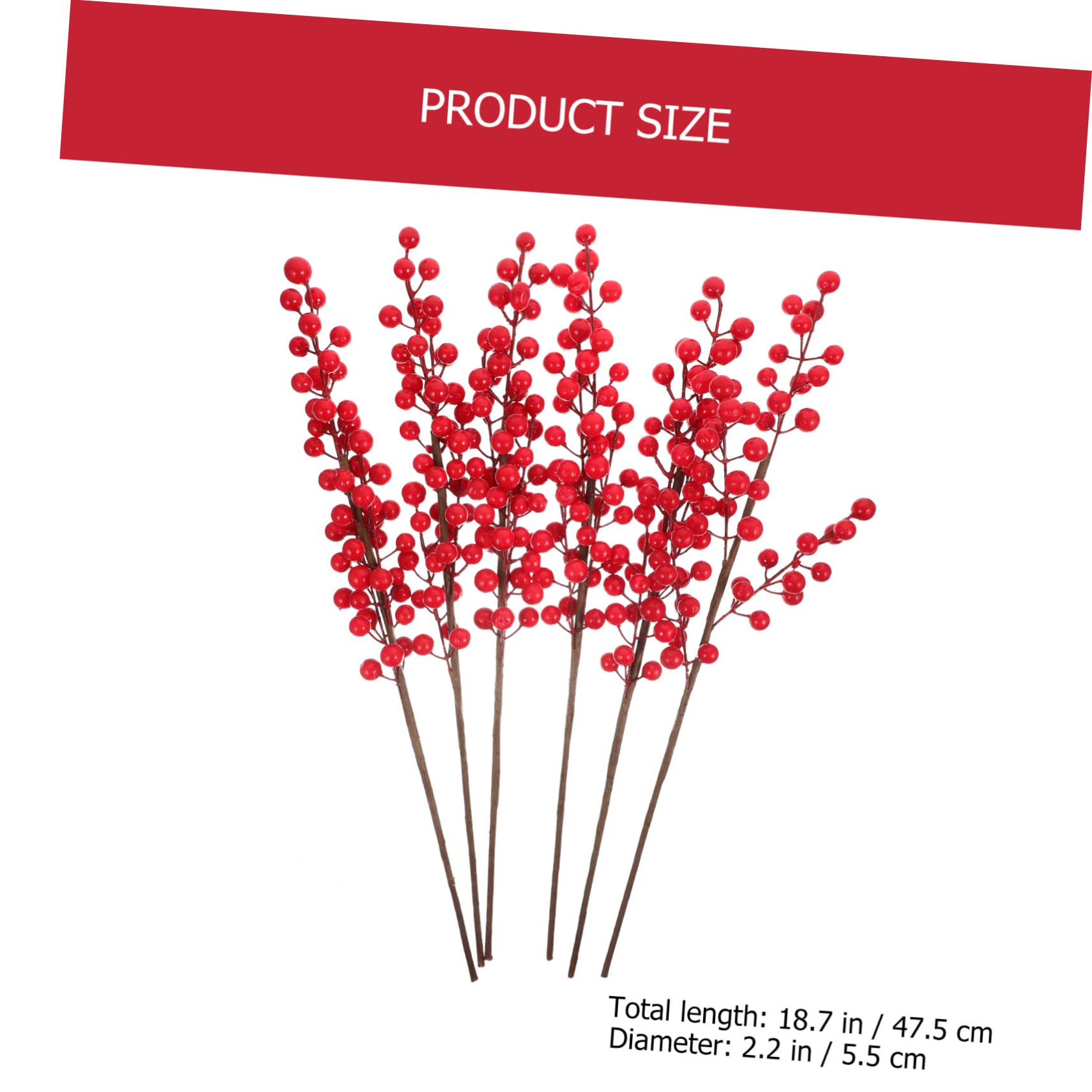 TOPBATHY 12 Pz Ramo Di Bacche Rosse Gambo Di Bacche Artificiali Di Fiori Di Natale Bacca Artificiale Raccoglitori Di Bacche Artificiali Bacche Di Piante Di Simulazione Rosso Schiuma