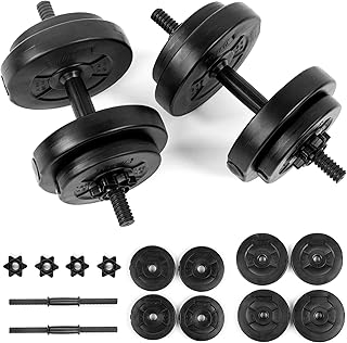 Phoenix Fitness Adjustable Dumbbell Set – 15kg/20kg/30kg Weight Set for Strength Training & Weight Lifting – Compact & Dur…