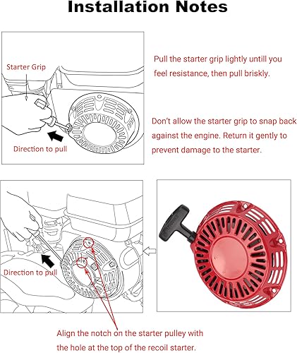 Miniatura 6 de FDJ repuesto de arranque de retroceso para Honda., Rojo