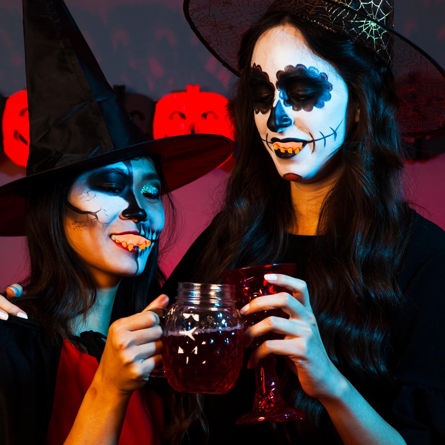 36 Teile Gruselige Fake-Vampirzähne Für Halloween – Verrückte Dämonenzähne Als Party-Gag