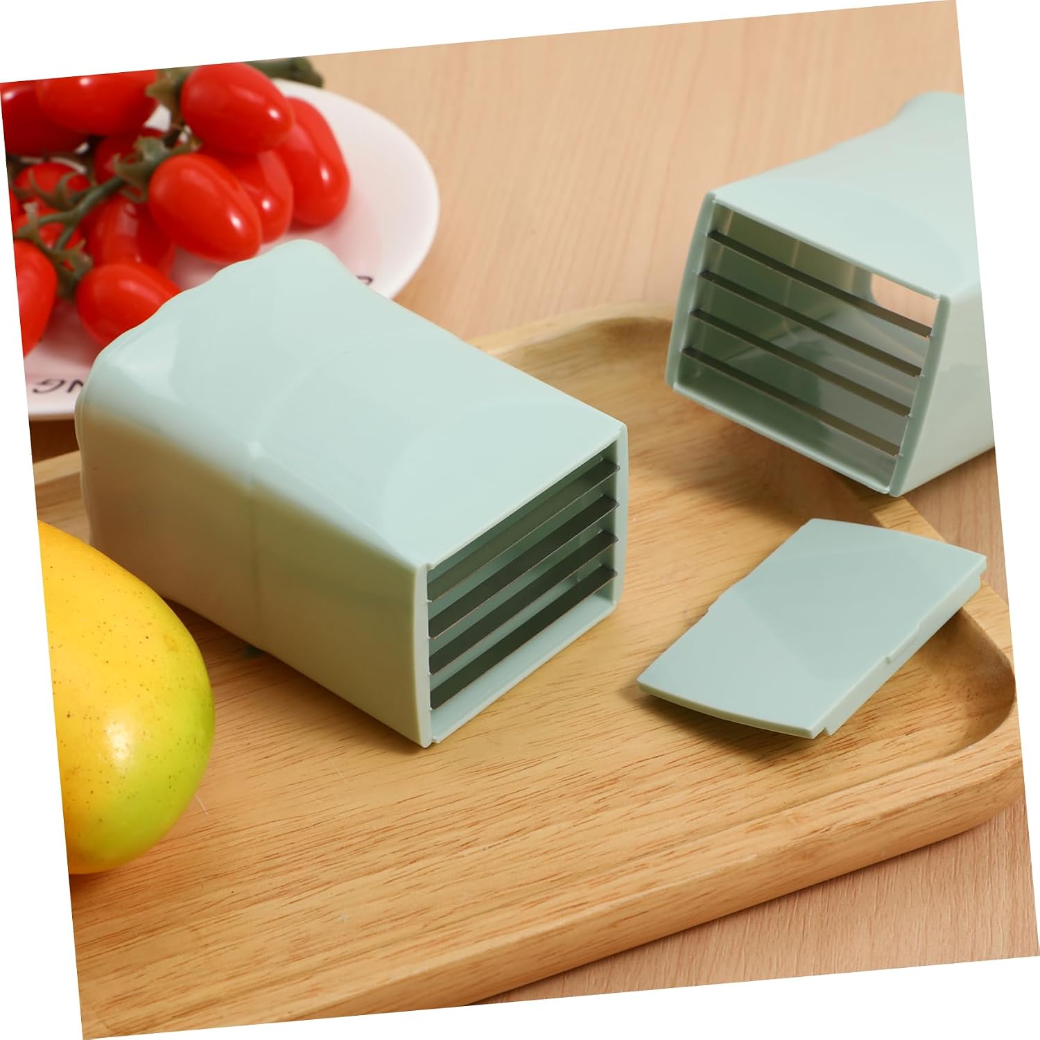 Fruit Slicer 2pcs Stainless Steel Plastic for Kitchen Salad Cutting