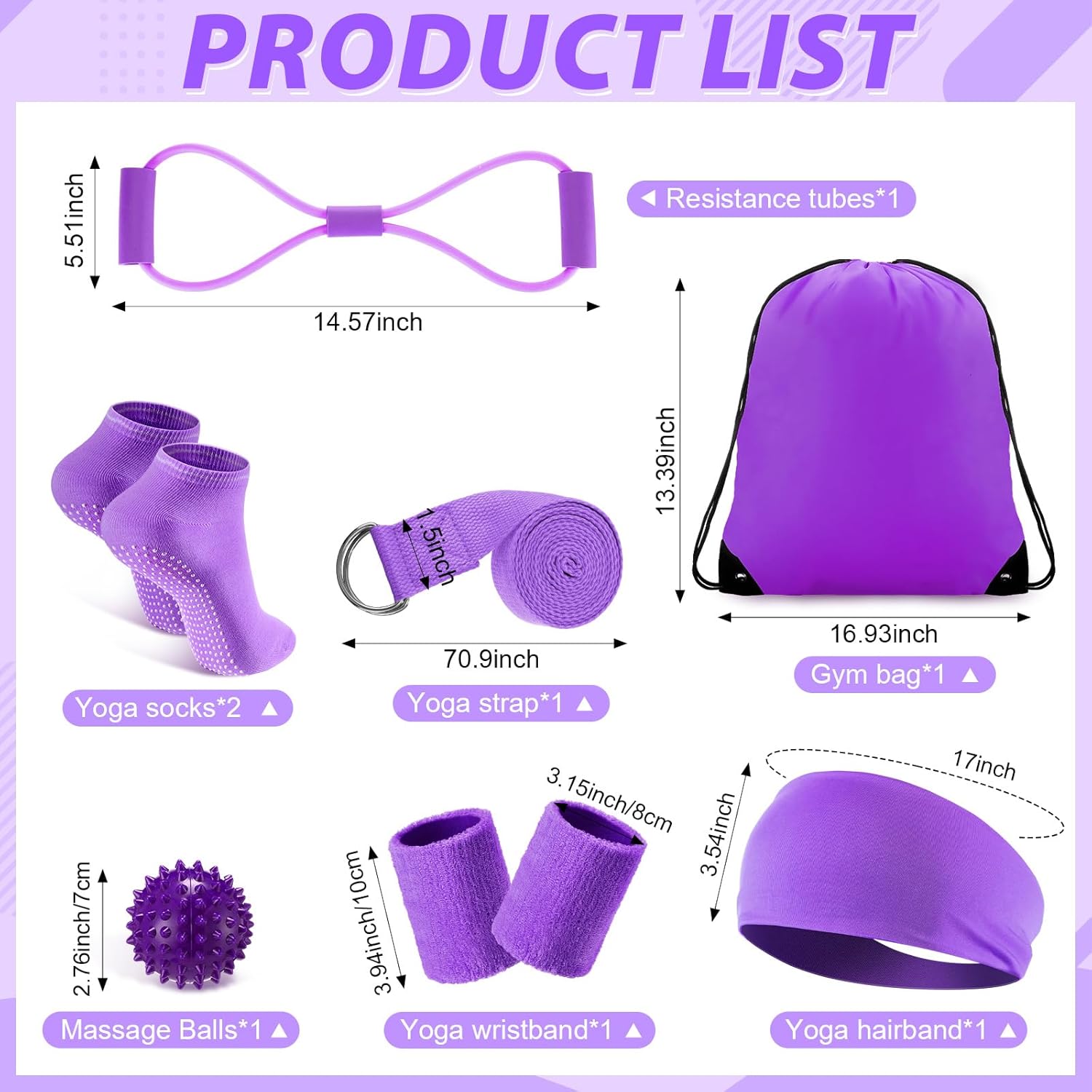 17 Pcs Home Pilates Kit With Resistance Bands 6 Tube Pedal P...