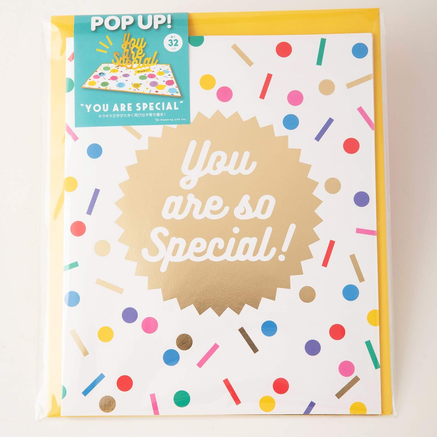 Greeting Life YYBS-6 Colored Paper with Stickers, Word Pop-up, You are Special