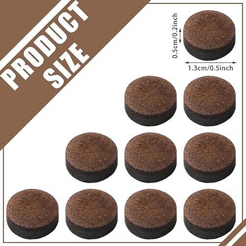 Miniatura 2 de Gejoy Juego de 20 puntas de repuesto para taco de billar con caja de almacenamiento para billar Marrón