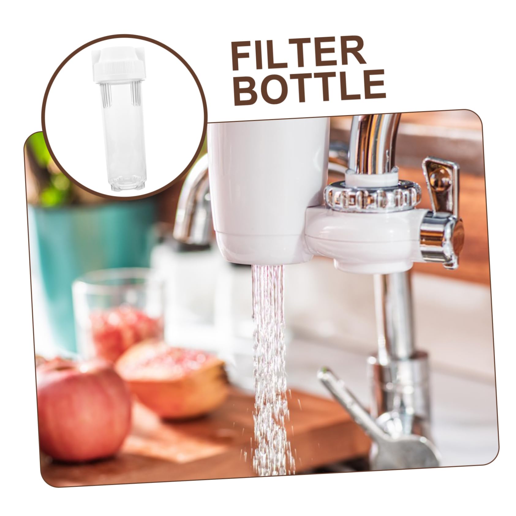 Alipis Préfiltre bouteille de filtre purificateur bouteille filtrante pour la maison bouteille purificateur d'eau flacon filtrant en plastique bouteille de filtre en plastique pp