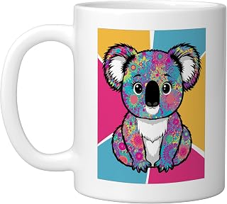 Koala Australia Eucalyptus Wildlife Forest Ceramic Mug, White