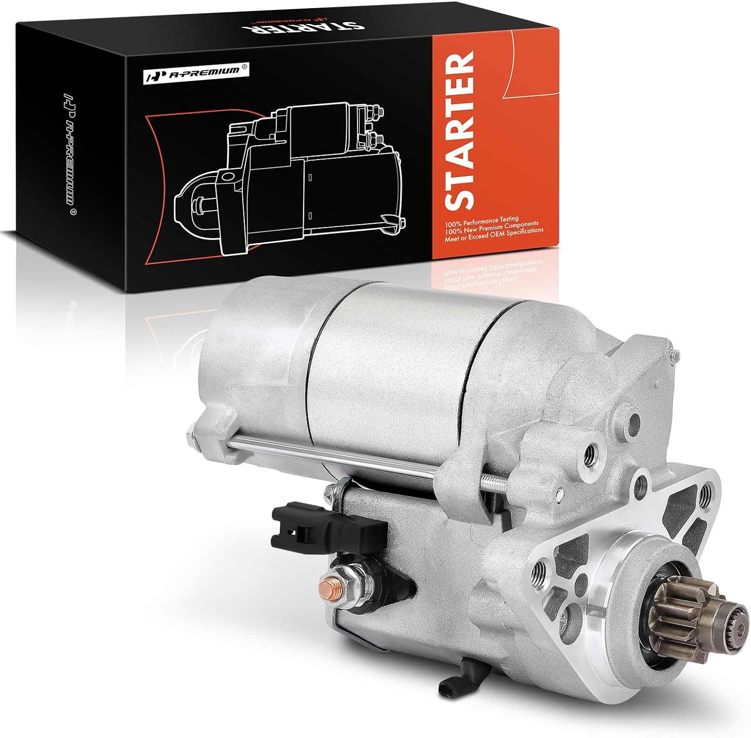 A-Premium Starter Motor Compatible with Lexus GS400 1998-2000, LS400 SC400 1995-2000, V8 4.0L, 12V 2.0KW 9-Teeth Clockwise