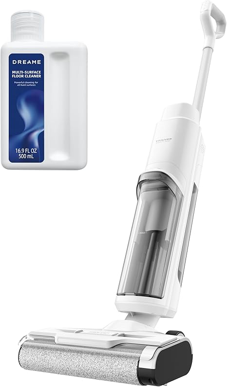 DREAME Trouver K10 Wet Dry Vacuum Cleaner & Cleaning Solution Bundle, Cordless Vacuum Mop with Self-Washing, 8.38lbs Lightweight Floor Washer, 30min Runtime, Edge Cleaning Great for Hardfloor