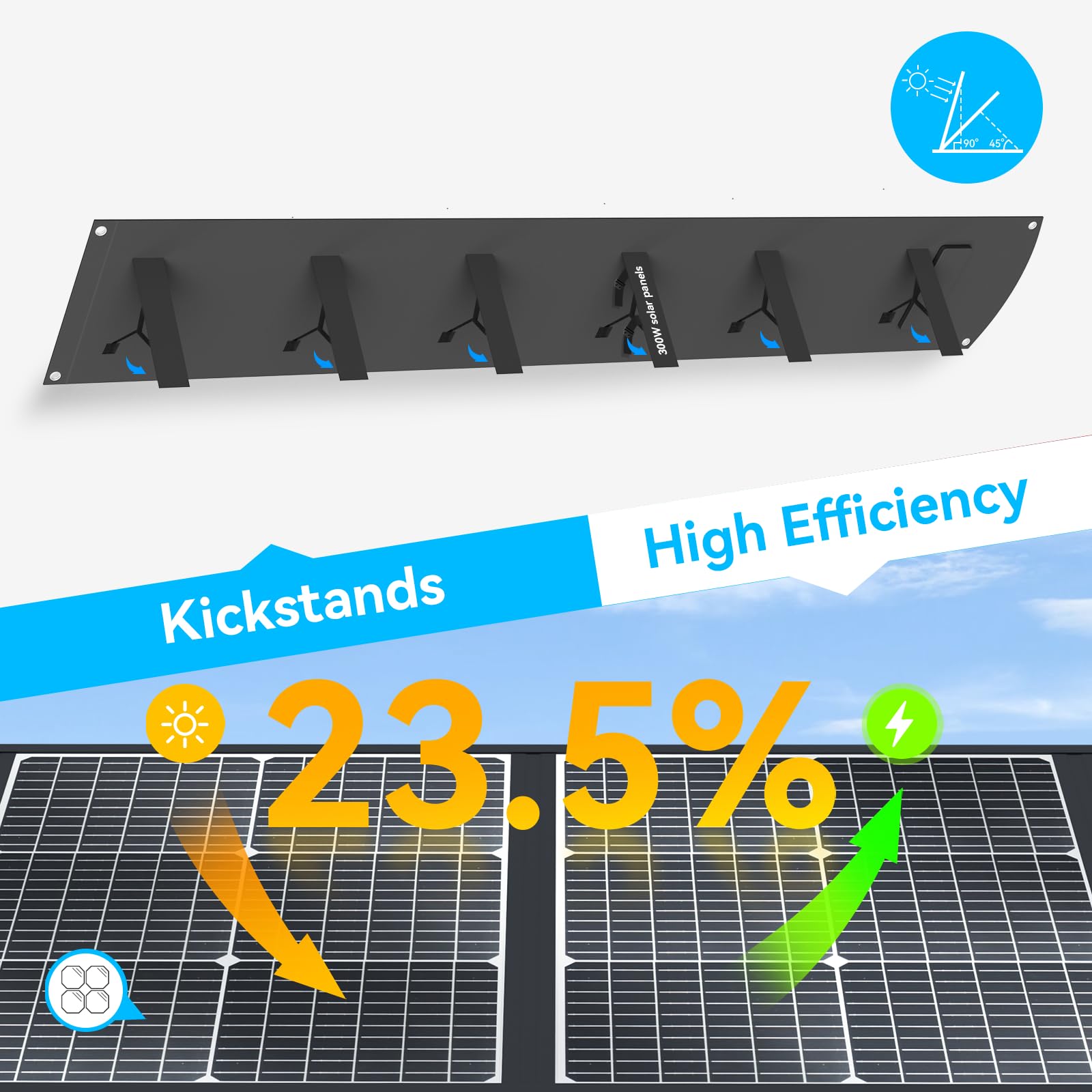 Ecosonique - Pannello Solare Pieghevole Da 300 W,Caricabatterie Solare Ecosonique - Pannello Solare Pieghevole Da 300 W,Caricabatterie Solare