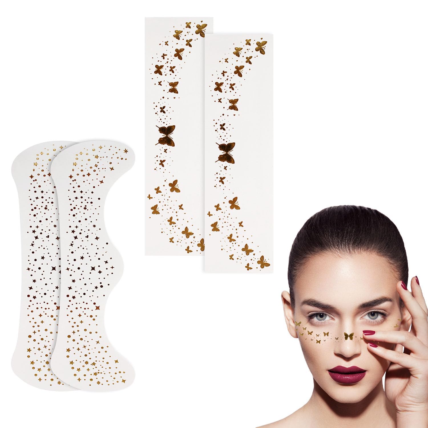 Glitter Freckles Face Tattoo 4pcs
