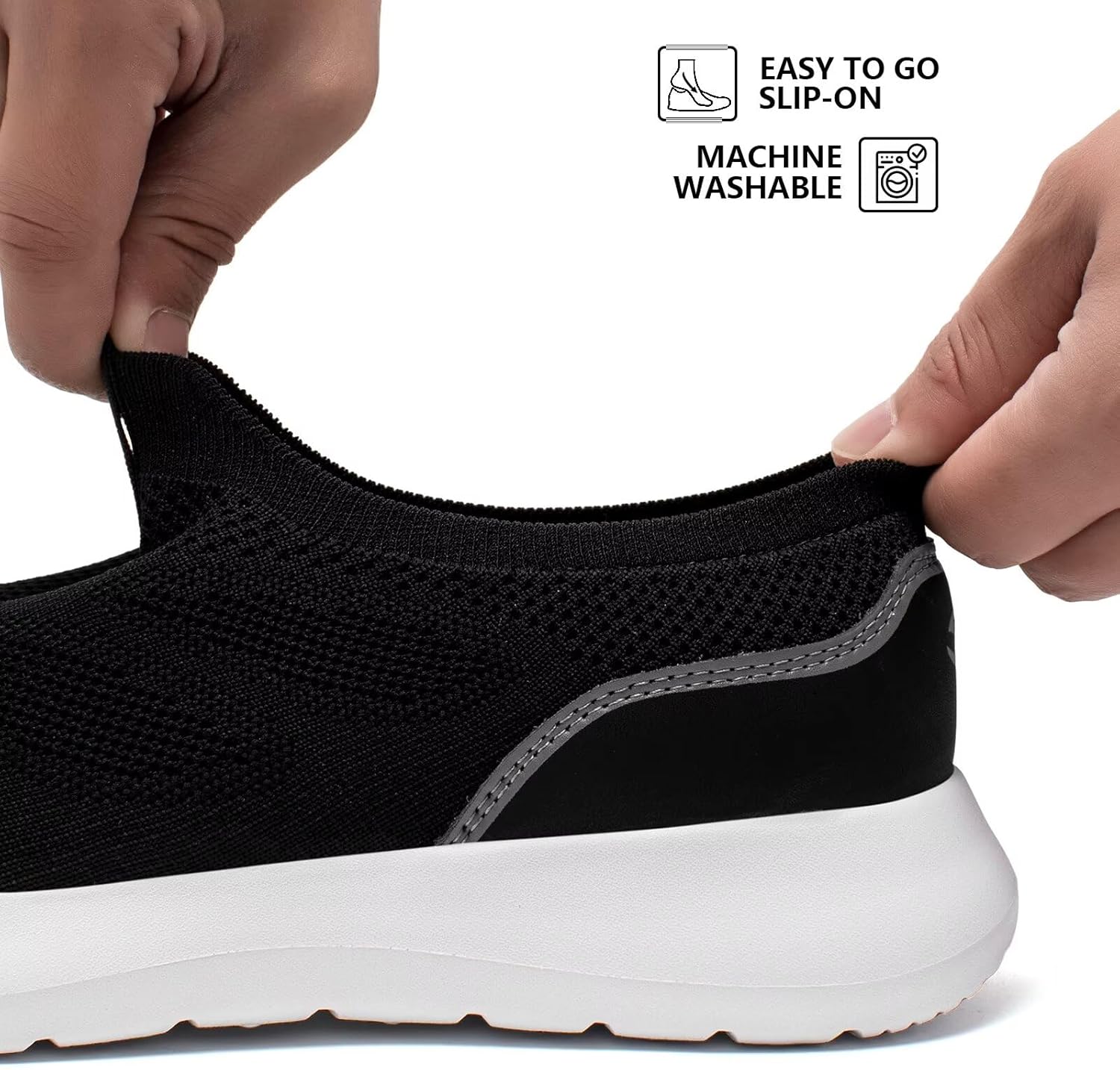 HOBIBEAR Men Walking Shoes | Wide Toe Box | Slip On Sneakers - Image 4