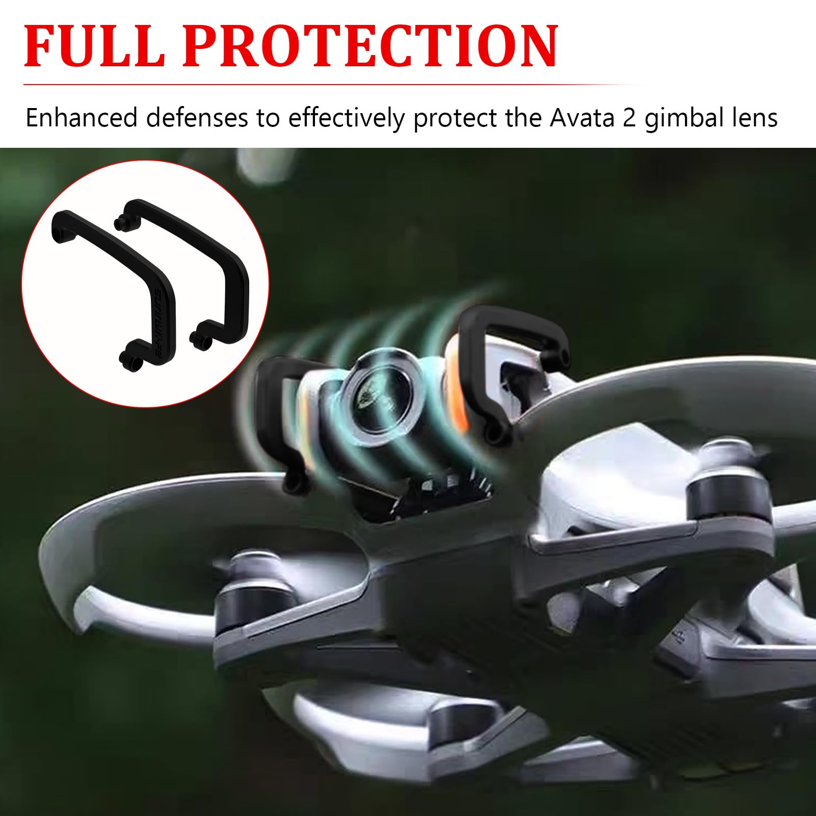 Pare-Chocs Alliage Aluminium Pour DJI Avata 2 - Protection Anti-Choc Objectif Et Cardan - Sculpture CNC