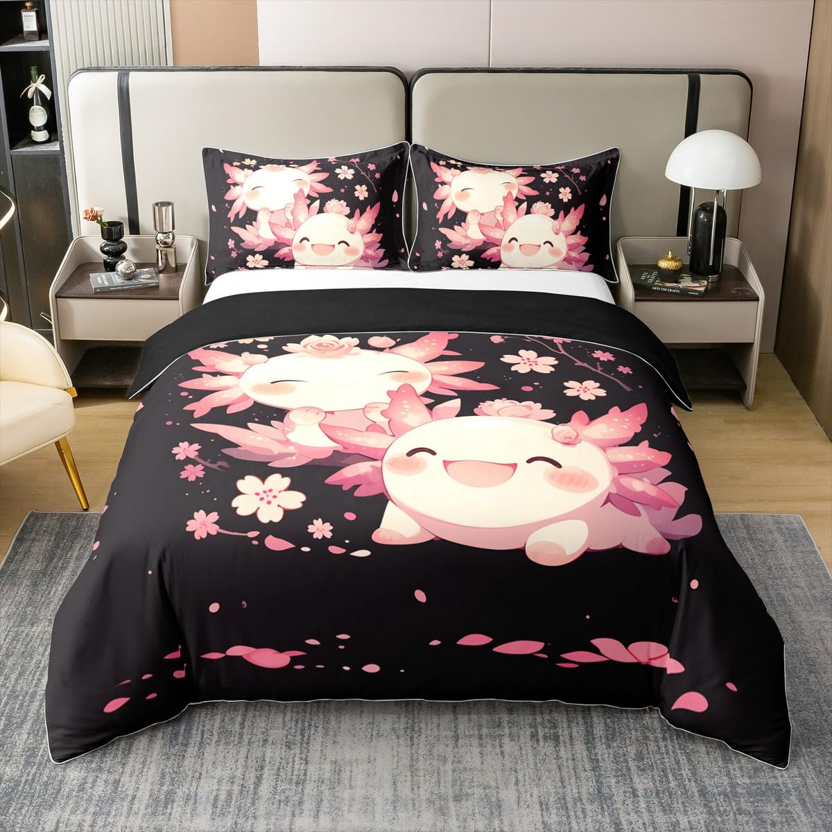 Linge de lit enfant 155x220 cm en coton hypoallergénique motif animaux côtiers