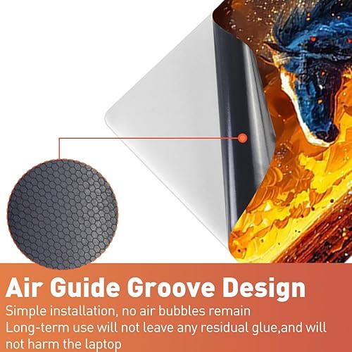 Miniatura 13 de Adhesivo para laptop de 12.1-15.6 pulgadas, calcomanía reutilizable universal de vinilo para laptop, protector de arte impermeable en color panal