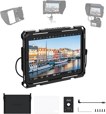 Accsoon PowerCage Mini Cage for iPad mini 6/Mini 7A17 Pro iPad Tripod Mount with NP-F Battery Plate Adapter& Sun Hood, Use with SeeMo Series CineView for Video Monitoring/Livestreaming