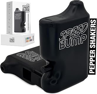 Portable Pepper Shaker (Black) - Versatile Seasoning Set, Multi Functional Salt Dispenser Spice Shakers for Easy Use - Convenient & Discrete Plastic Salt and Pepper Dispenser for Fine Spices