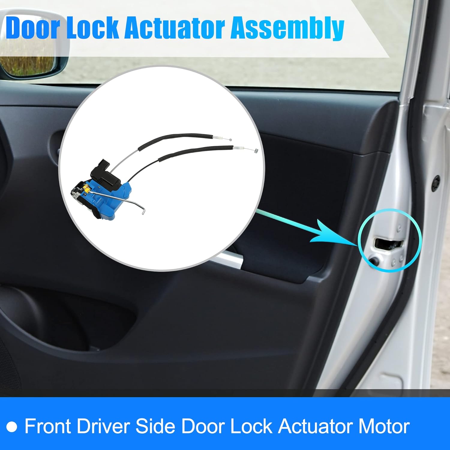 X AUTOHAUX Rear Driver Side Door Lock Actuator Motor 81411-1W020 for Kia Rio 1.6L L4 2012-2017 with Power