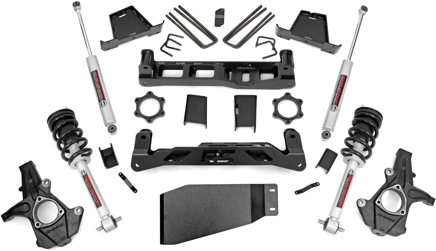 Rough Country 6" Suspension Lift Kit with N3 Struts/N3 Rear Shocks for Chevy Silverado & GMC Sierra 1500 (2007-2013) 4WD