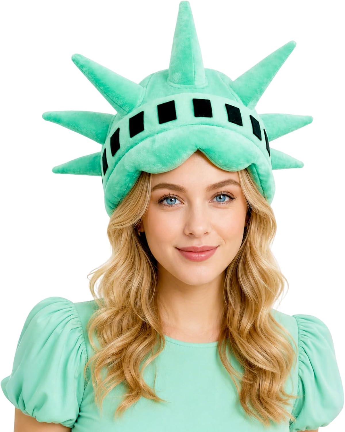 Statue of Liberty Crown Hat for Women Adult Patriotic Costume Accessories Statue of Liberty Headpiece Fourth of July Outfit Independence Day Party Headwear