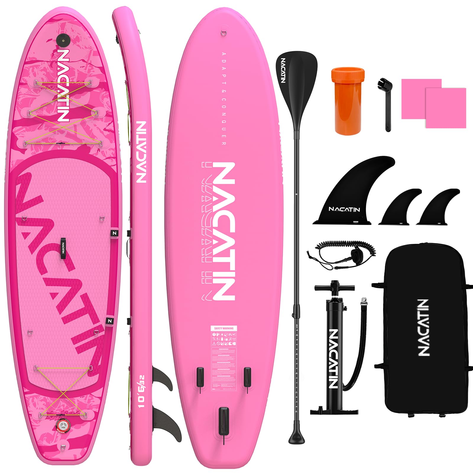 NACATIN Tavola gonfiabile per paddle (rosa)