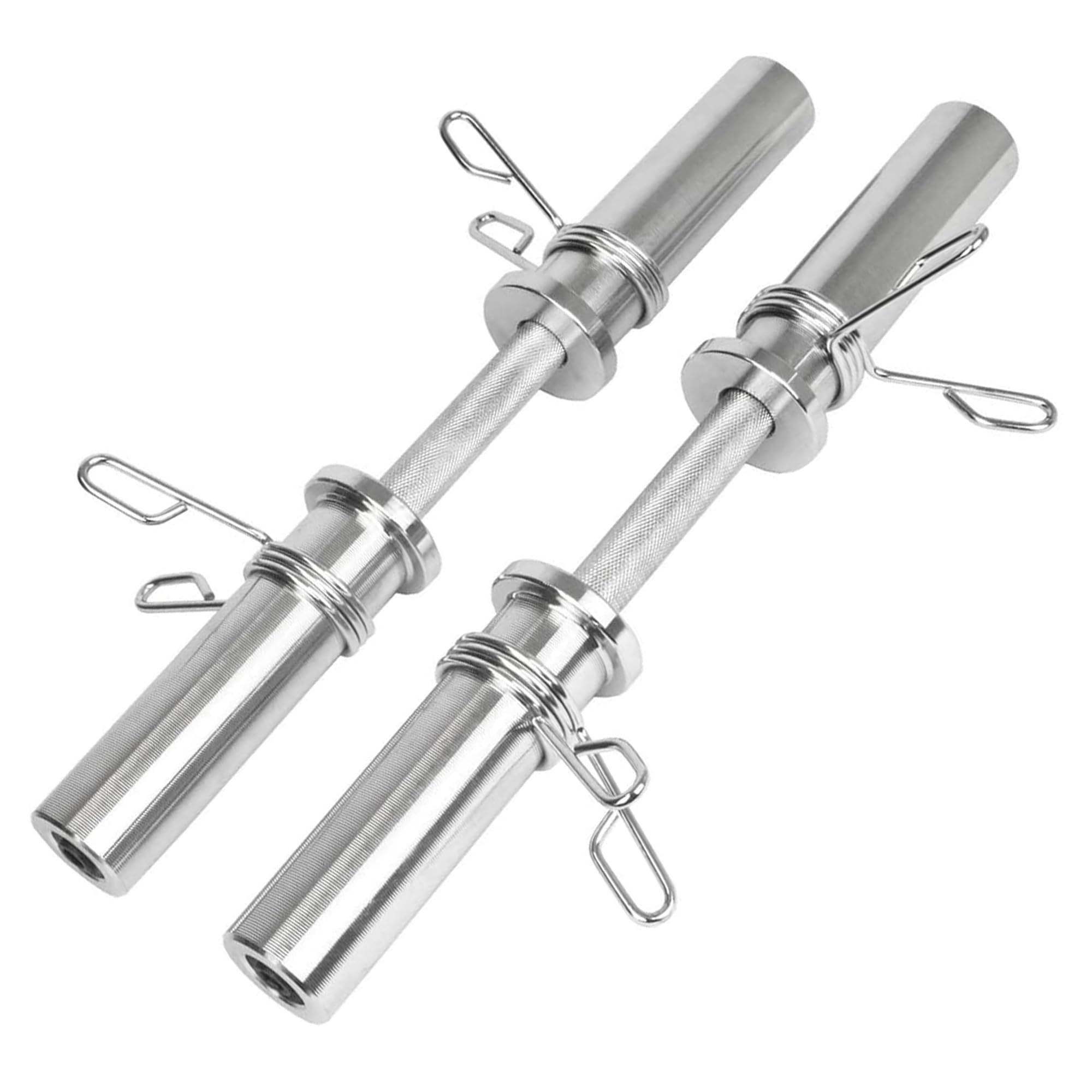 Max Strength Olympic Dumbbell Bars Pair Chrome Dumbbell Bars For Olympic Weight Plates Dumbbell Bar With Spring Collar Cross-Training, Olympic Weightlifting