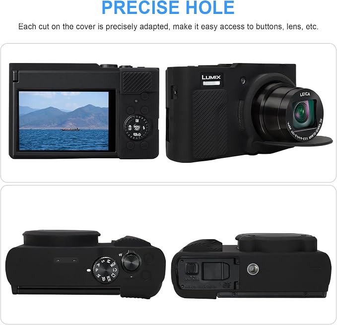 Funda rígida para cámara Panasonic LUMIX ZS99 negra miniatura 8