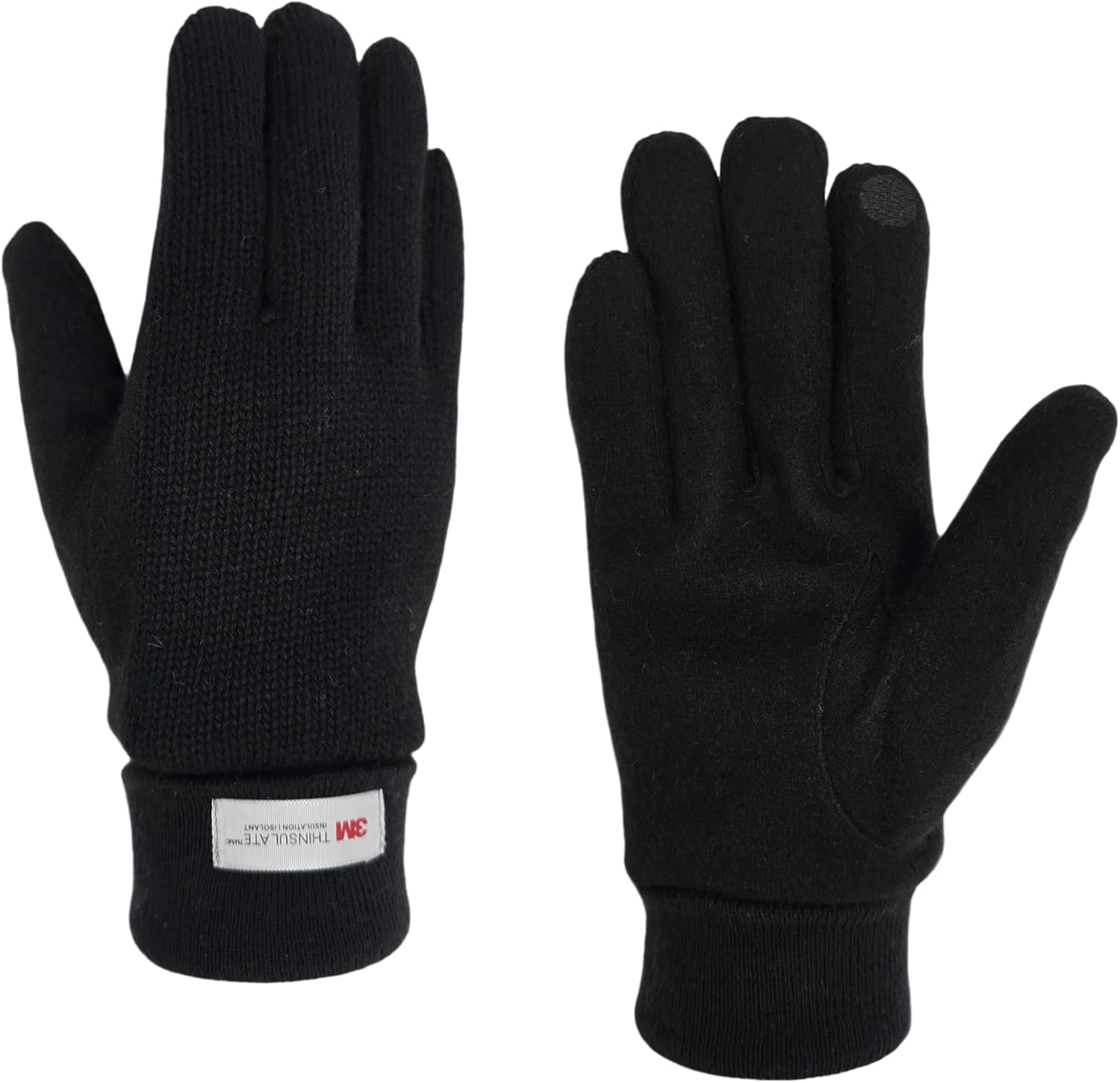 HILLSHADE Men's Wool Blended Knit Glove with Thinsulate Fleece Lining Turnover Cuff - Image 11