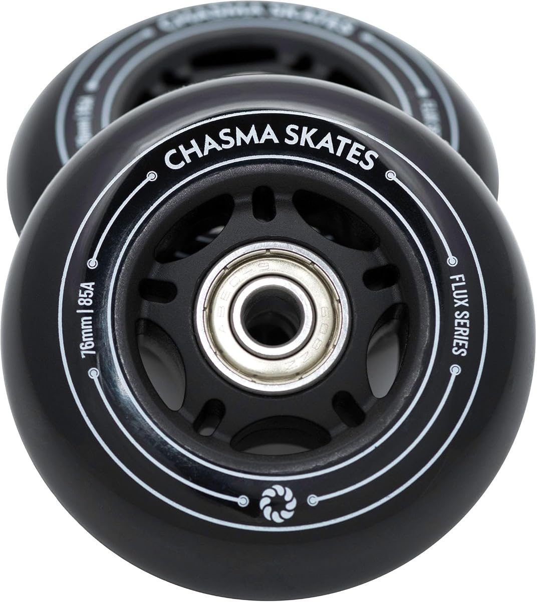 Flux 2 76mm RipStik Wheels 85A for Ripsurf Caster Board, RipStik Wave Board, or Crazy Cart Wheels Replacement, 2 Pack with Bearings