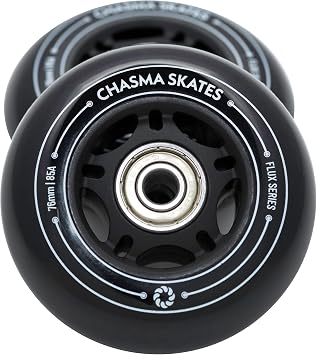 Flux 2 76mm RipStik Wheels 85A Ripsurf Casterboard RipStik Wave Board Crazy Cart Wheel Replacement Pack of 2 with Bearings