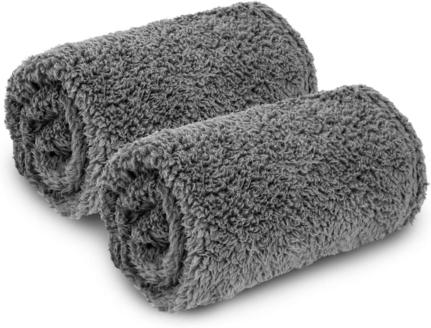 AIPERRO 2 Pack Premium Fluffy Fleece Dog Blanket, Soft and Warm Pet Throw Blankets Bed Couch Car Seat Cover Washable for Puppies and Cats