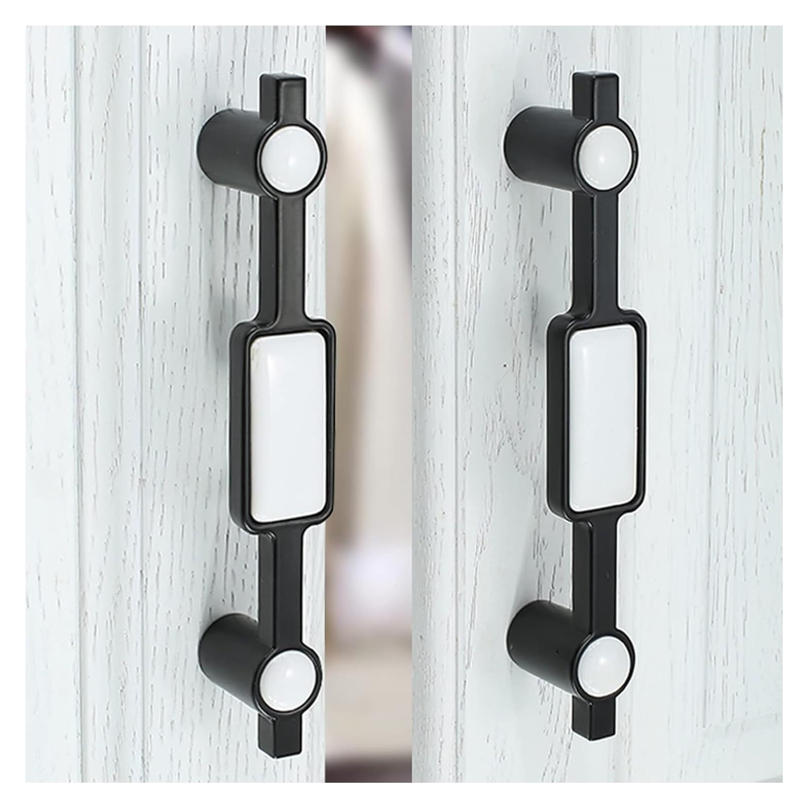 Mbhhu One Color Hidden Drawer Pulls，2 X Cupboard Handles Wardrobe Pull Handle Classic Dresser Drawer Handles Cabinet Pull Handle Kitchen Ceramic Pull Handle, For Furniture,Dresser,Wardrobe,Door(Hole Distance 192Mm)
