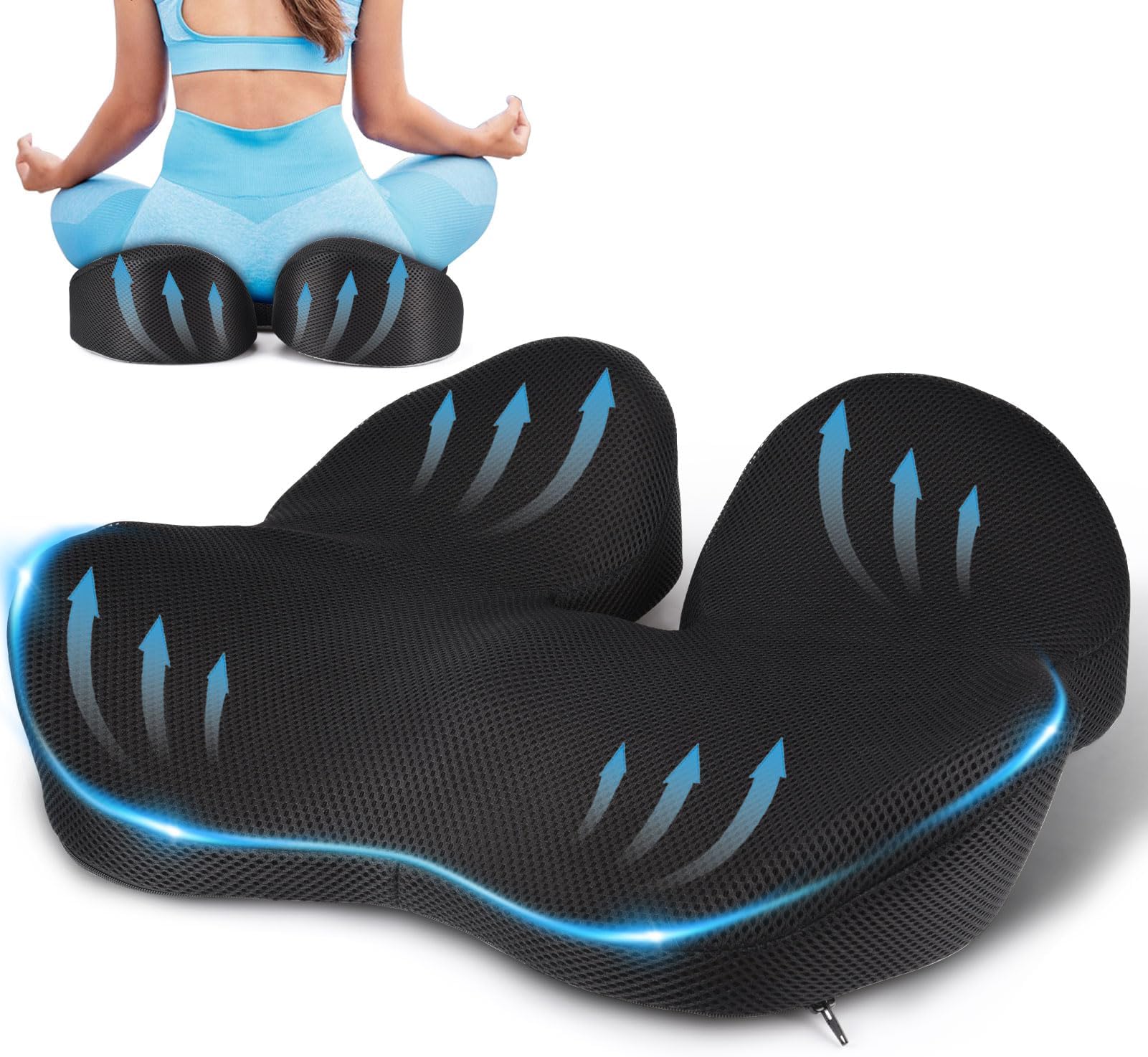 Donut Sitzkissen Mit Memory Foam - Entlastet Steißbein & Hämorrhoiden