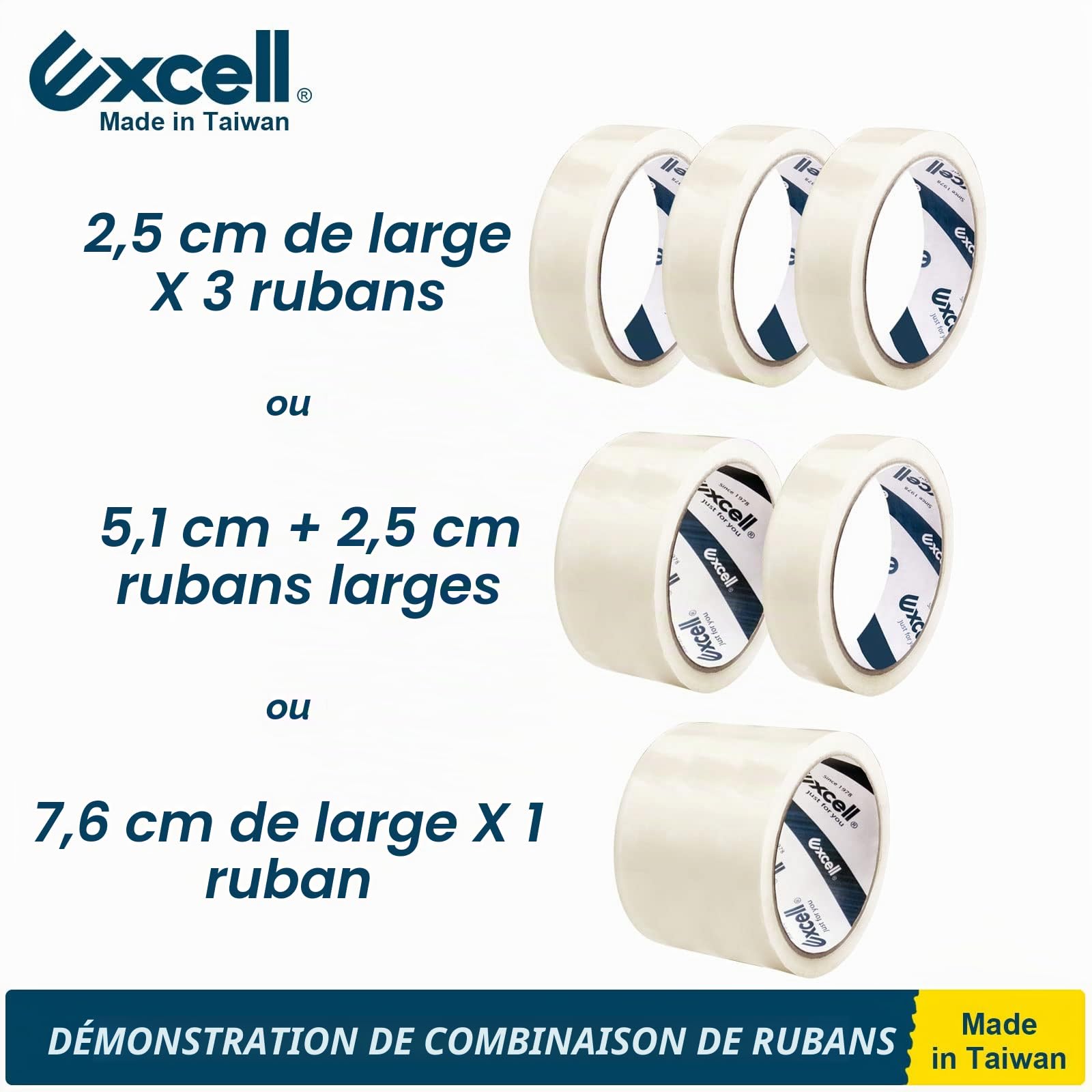 Excell Dévidoir multi-pistes en acier, largeur 76 mm