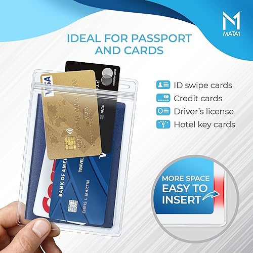 Miniatura 8 de Portatarjetas extra gruesos para pasaporte y tarjetas de identificación (transparente, 4 x 6 pulgadas, paquete de 100), extra grande (XXL) soporte