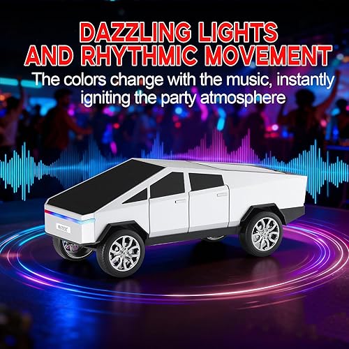 Miniatura 2 de Future Style Pickup Truck Replica Altavoz Bluetooth - Modelo inalámbrico portátil con pantalla de visualización, sonido HD, emparejamiento estéreo