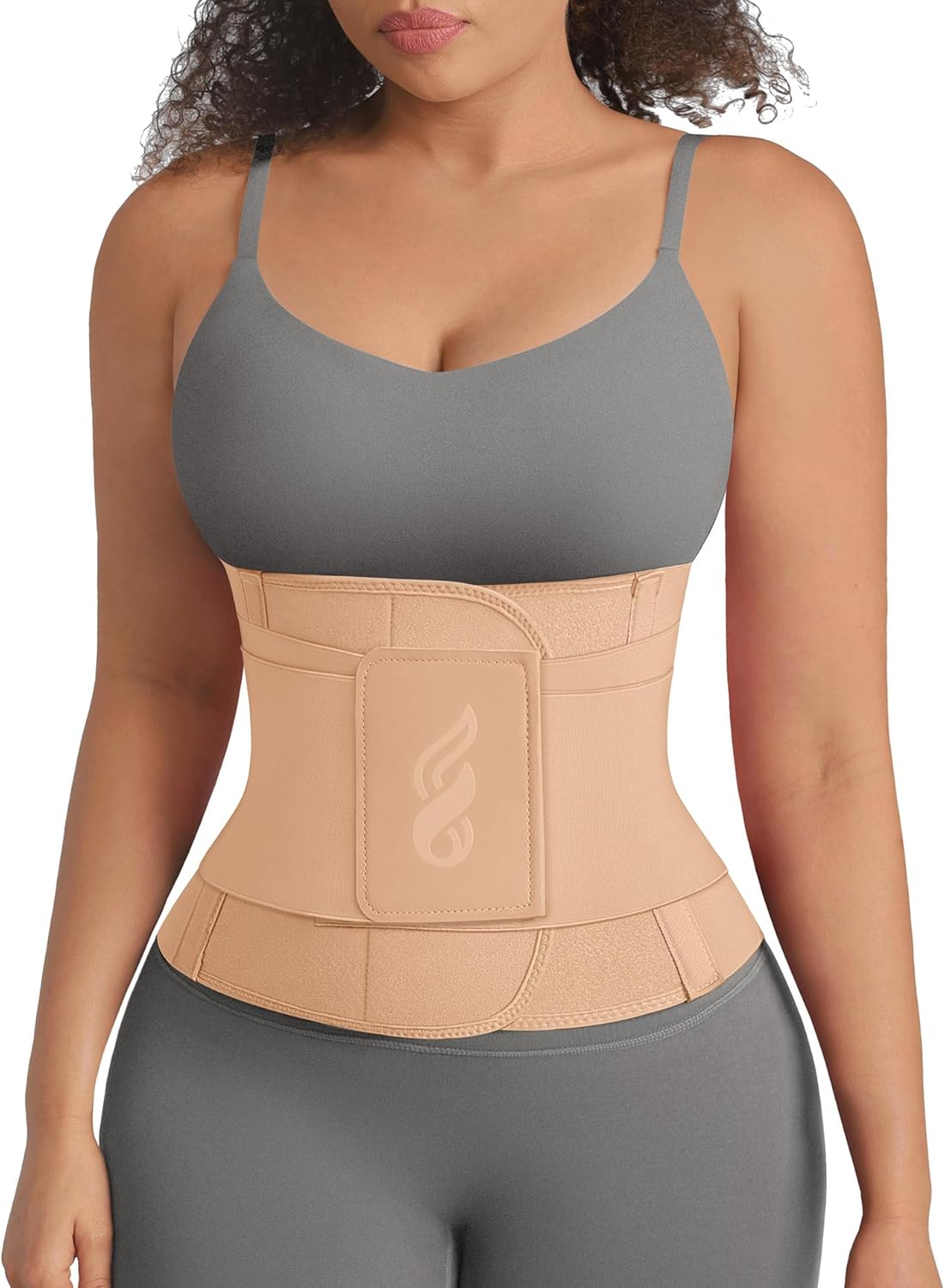 FeelinGirl Waist Trainer Belt for Women Waist Cincher Waist Trimmer Corset Adjustable Hook Loop Tummy Control Slimming
