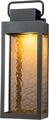 Lámpara LED para exteriores, modernas luces de pared exteriores para casa, luz exterior negra para montaje en pared, luces grandes para porche