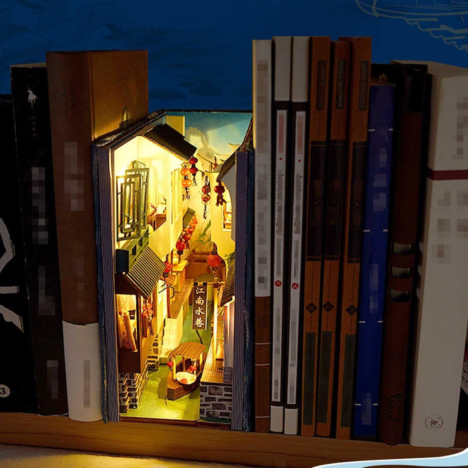 Amazon.co.jp: 教育モデル DIY ブックヌックキット、3D 木製パズル本棚