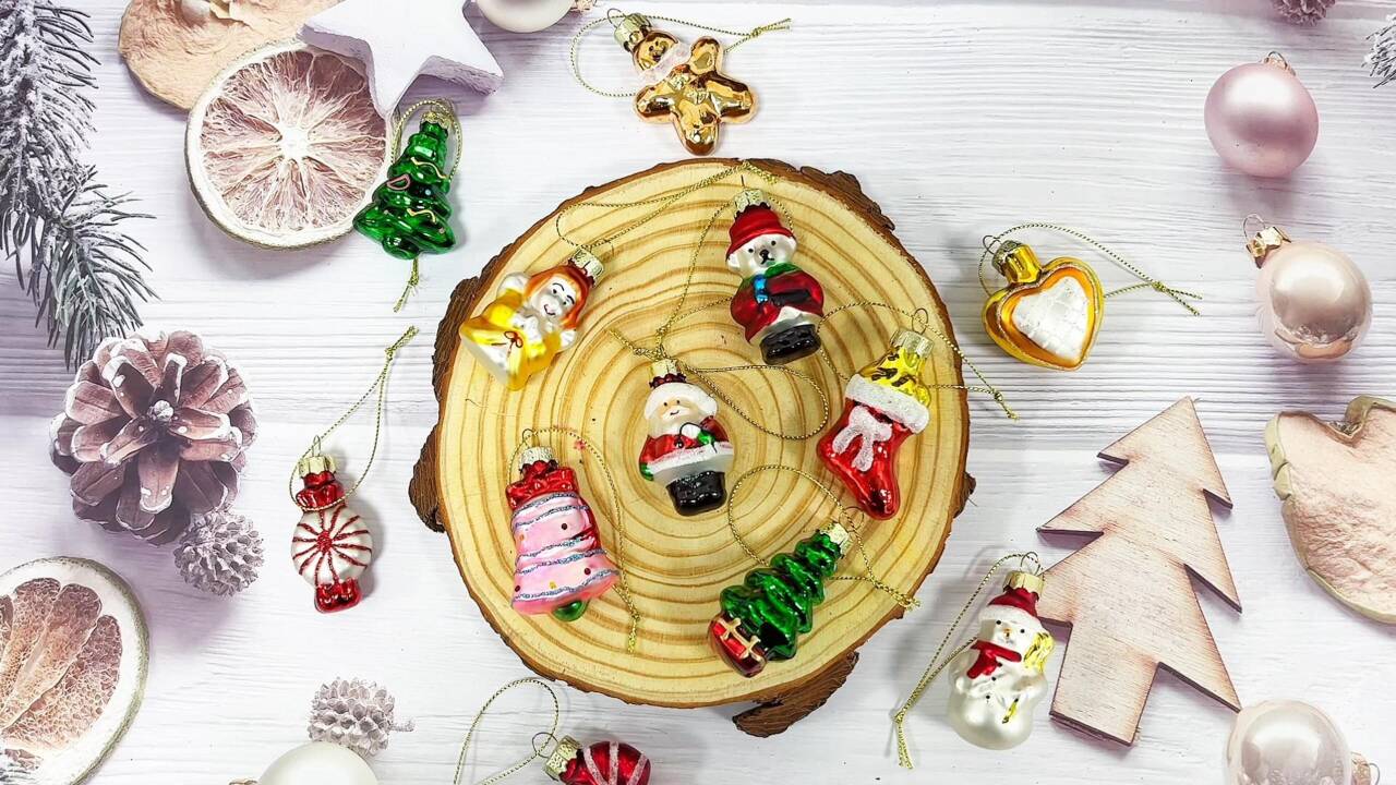 Amazon.com: DETENE 12 Pcs Vintage Christmas Ornaments - Mini Glass